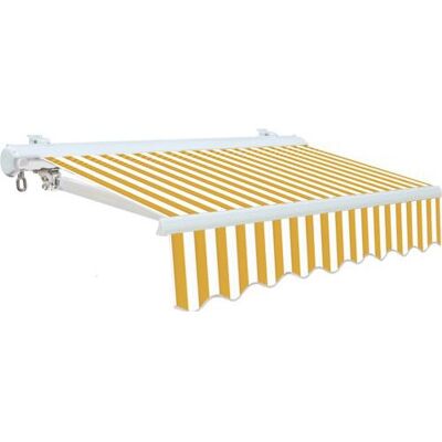 Tenda da Balcone Cassonata - Bianco/Giallo - 300x250 cm Tenda da Balcone Cassonata - Bianco/Giallo - 300x250 cm