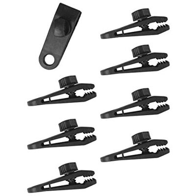 Windhager Clip per teloni, supporto, supporto, clip di fissaggio per teloni o tende, set 8 pezzi, nero, 8,3 x 2,6 x 2,8 cm, Windhager Clip per teloni, supporto, supporto, clip di fissaggio per teloni o tende, set 8 pezzi, nero, 8,3 x 2,6 x 2,8 cm,