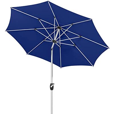 Schneider Ombrellone Venezia, blu, 270 cm, rotondo, , struttura in alluminio, rivestimento in poliestere, 4,9 kg, Blu, 270 cm Ø, Moderno Schneider Ombrellone Venezia, blu, 270 cm, rotondo, , struttura in alluminio, rivestimento in poliestere, 4,9 kg, Blu, 270 cm Ø, Moderno