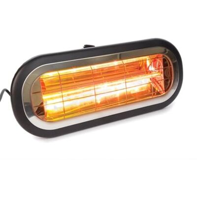 Perel Riscaldamento terrazza/ombrellone, 2000 W, low glare, con interruttore, con supporto per montaggio a parete e soffitto, resistente agli spruzzi, 1 livello di riscaldamento, metallo, nero Perel Riscaldamento terrazza/ombrellone, 2000 W, low glare, con interruttore, con supporto per montaggio a parete e soffitto, resistente agli spruzzi, 1 livello di riscaldamento, metallo, nero