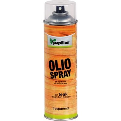 Papillon OLIO PORTETTIVO RAVVIVANTE PER LEGNO SPRAY 500ML TEAK MOBILI -TRASPARENTE Papillon OLIO PORTETTIVO RAVVIVANTE PER LEGNO SPRAY 500ML TEAK MOBILI -TRASPARENTE
