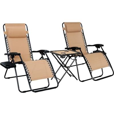 Amazon Basics - Zero Gravity Chair - Beige Amazon Basics - Zero Gravity Chair - Beige