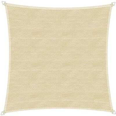 Windhager Capri Isoscel, Tenda a Vela Quadrata, 5 x 5 m, Protezione Solare per Giardino e terrazza, Resistente ai Raggi UV e alle intemperie, Colore: Champagne Windhager Capri Isoscel, Tenda a Vela Quadrata, 5 x 5 m, Protezione Solare per Giardino e terrazza, Resistente ai Raggi UV e alle intemperie, Colore: Champagne