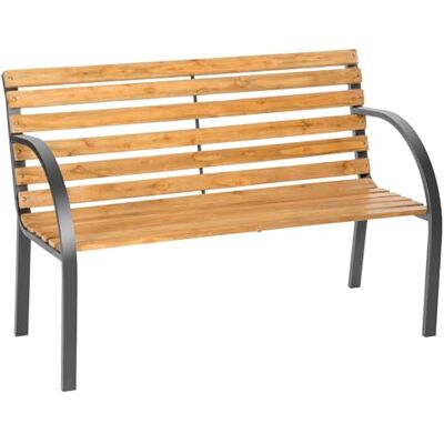 tectake ® Panca da Giardino in Legno, Comoda e Versatile Panchina da Esterno 2 Posti, Panca con Schienale, Resistente alle Intemperie, 119,5 x 62 x 83 cm Marrone tectake ® Panca da Giardino in Legno, Comoda e Versatile Panchina da Esterno 2 Posti, Panca con Schienale, Resistente alle Intemperie, 119,5 x 62 x 83 cm Marrone