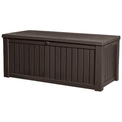 Keter Baule Rockwood Marrone 570 Lt In Resina Cm 155X72.4X64.4 H Keter Baule Rockwood Marrone 570 Lt In Resina Cm 155X72.4X64.4 H
