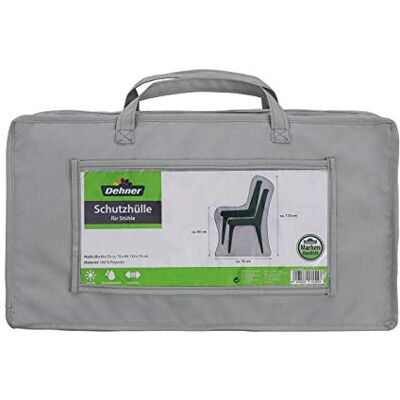 Dehner Copertura per sedia da giardino, ca. 110 x 70 x 70 cm, poliestere, grigio Dehner Copertura per sedia da giardino, ca. 110 x 70 x 70 cm, poliestere, grigio