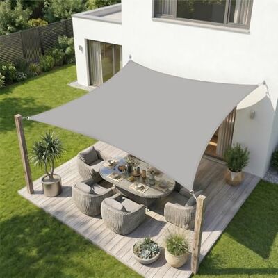 Sekey Vela Ombreggiante Impermeabile 2x3m, senza Cucitura, PES 160g/m², Anelli Inox ed Effetto Lotus, Resistente a Strappo, UV 95%, per Balcone Terrazza Giardino, Grigio Chiaro Sekey Vela Ombreggiante Impermeabile 2x3m, senza Cucitura, PES 160g/m², Anelli Inox ed Effetto Lotus, Resistente a Strappo, UV 95%, per Balcone Terrazza Giardino, Grigio Chiaro