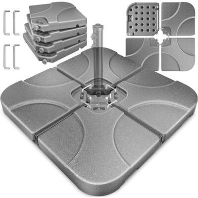 KESSER ® Supporto per ombrellone Peso per ombrellone in 4 Parti Supporto per ombrellone per ombrellone a sbalzo Croce a Terra 60 Litri / 80 kg può Essere Riempito con Acqua o Sabbia KESSER ® Supporto per ombrellone Peso per ombrellone in 4 Parti Supporto per ombrellone per ombrellone a sbalzo Croce a Terra 60 Litri / 80 kg può Essere Riempito con Acqua o Sabbia