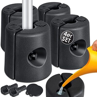 KESSER ® Piedini per padiglioni Set di 4 piedini per riempibili con acqua/sabbia 22 x 22 x 25 cm Pesi HDPE per la stabilizzazione per, tende da giardino, tendoni per feste KESSER ® Piedini per padiglioni Set di 4 piedini per riempibili con acqua/sabbia 22 x 22 x 25 cm Pesi HDPE per la stabilizzazione per, tende da giardino, tendoni per feste