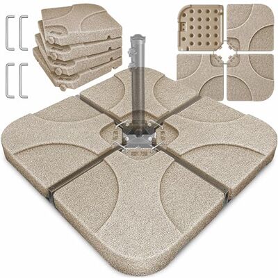 KESSER ® Supporto per ombrellone 4 pezzi Peso dell'ombrellone Supporto per ombrellone con base a croce Capacità 60 litri / 80 kg Riempibile con acqua o sabbia Include connettori in metallo Supporto per KESSER ® Supporto per ombrellone 4 pezzi Peso dell'ombrellone Supporto per ombrellone con base a croce Capacità 60 litri / 80 kg Riempibile con acqua o sabbia Include connettori in metallo Supporto per