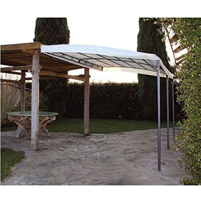 Papillon Gazebo in Metallo a Muro Minorca 3x4 MT PENSILINA Giardino PERGOLA Papillon Gazebo in Metallo a Muro Minorca 3x4 MT PENSILINA Giardino PERGOLA