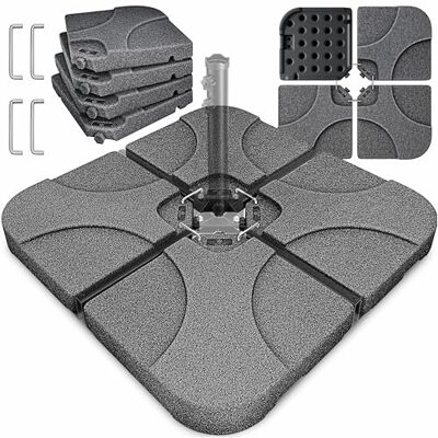 KESSER ® Supporto per ombrellone 4 pezzi Peso dell'ombrellone Supporto per ombrellone con base a croce Capacità 60 litri / 80 kg Riempibile con acqua o sabbia Include connettori in metallo Supporto per KESSER ® Supporto per ombrellone 4 pezzi Peso dell'ombrellone Supporto per ombrellone con base a croce Capacità 60 litri / 80 kg Riempibile con acqua o sabbia Include connettori in metallo Supporto per