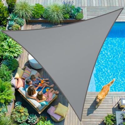 KESSER ® Tenda a vela, parasole, paravento Tessuto HDPE idrorepellente e antivento, robusto e stabile per ombreggiare il giardino, balcone o il terrazzo, Crema, 2.5x2.5x3.5m KESSER ® Tenda a vela, parasole, paravento Tessuto HDPE idrorepellente e antivento, robusto e stabile per ombreggiare il giardino, balcone o il terrazzo, Crema, 2.5x2.5x3.5m