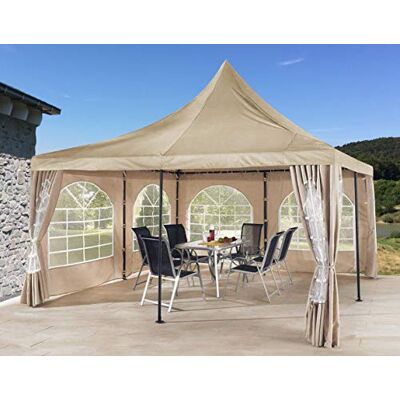 QUICK STAR Tetto di ricambio per gazebo Sahara, 4 x 4 m, colore: Sabbia QUICK STAR Tetto di ricambio per gazebo Sahara, 4 x 4 m, colore: Sabbia
