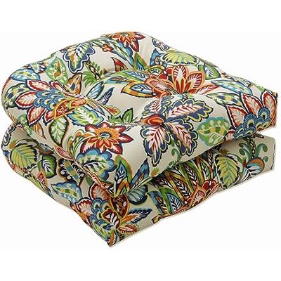 Pillow Perfect Copeland Fiesta Cuscini trapuntati per interni ed esterni (schienale rotondo), 48,3 x 48,3 cm, blu, 2 pezzi Pillow Perfect Copeland Fiesta Cuscini trapuntati per interni ed esterni (schienale rotondo), 48,3 x 48,3 cm, blu, 2 pezzi