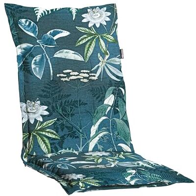 Dehner Cuscino per sedia con schienale basso Abruzzo, idrorepellente, imbottitura per sedie da giardino, ca. 50 x 52 x 50 cm, cotone/poliestere/viscosa, blu Dehner Cuscino per sedia con schienale basso Abruzzo, idrorepellente, imbottitura per sedie da giardino, ca. 50 x 52 x 50 cm, cotone/poliestere/viscosa, blu