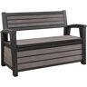 Keter Cassapanca Hudson Bench Grigia 227 Lt In Resina Cm 132.7X63.5X89.7 H