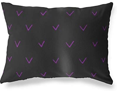 Bonamaison Viola-Nero Fodera per Cuscino Cotone e Copricuscini Federa per Divano Casa Soggiorno Camera da Letto Decorazione Interni ed Esterni, 35x50 Cm Progettata e Prodotta in Turchia