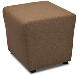 DOMO. collection DOMO Collection Bob Sgabello, Pouf a cubo, Poggiapiedi, Marrone, 46 x 46 x 43 cm