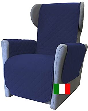 Moonange Copripoltrona 1 posto con Braccioli Rivoluzionario Copridivano Impermeabile per Poltrona Relax Reclinabile Elettrica Reversibile Copri Divano Antiscivolo Antimacchia Antigraffio (Blu)