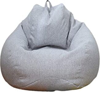 Highdi Pouf Poltrona Sacco Bambini & Adulti Bean Bag Fodera per Sacco di Fagioli per Decorazione della Soggiorno Camera Giardino Salotto Balcone, Senza Ripieno (Grigio Chiaro,100x120cm)