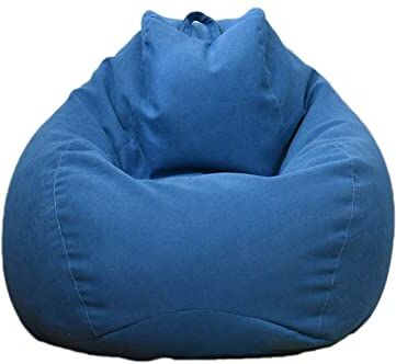 Highdi Pouf Poltrona Sacco Bambini & Adulti Bean Bag Fodera per Sacco di Fagioli per Decorazione della Soggiorno Camera Giardino Salotto Balcone, Senza Ripieno (Blu Navy,100x120cm)