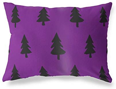 Bonamaison Viola-Nero Fodera per Cuscino Cotone e Copricuscini Federa per Divano Casa Soggiorno Camera da Letto Decorazione Interni ed Esterni, 35x50 Cm Progettata e Prodotta in Turchia