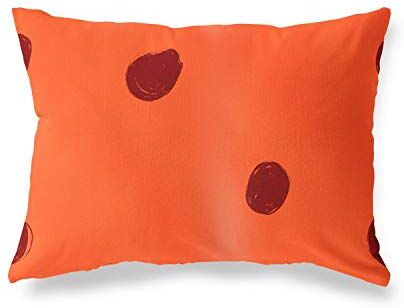 Bonamaison Arancio-Bordeaux Fodera per Cuscino Cotone e Copricuscini Federa per Divano Casa Soggiorno Camera da Letto Decorazione Interni ed Esterni, 45x60 Cm Progettata e Prodotta in Turchia