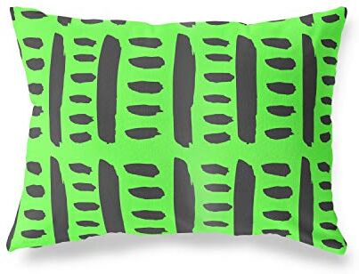 Bonamaison Neon Verde-Fumi Fodera per Cuscino Cotone e Copricuscini Federa per Divano Casa Soggiorno Camera da Letto Decorazione Interni ed Esterni, 45x60 Cm Progettata e Prodotta in Turchia