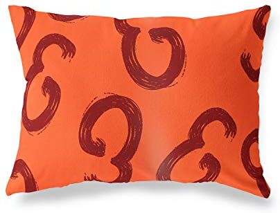 Bonamaison Arancio-Bordeaux Fodera per Cuscino Cotone e Copricuscini Federa per Divano Casa Soggiorno Camera da Letto Decorazione Interni ed Esterni, 45x60 Cm Progettata e Prodotta in Turchia