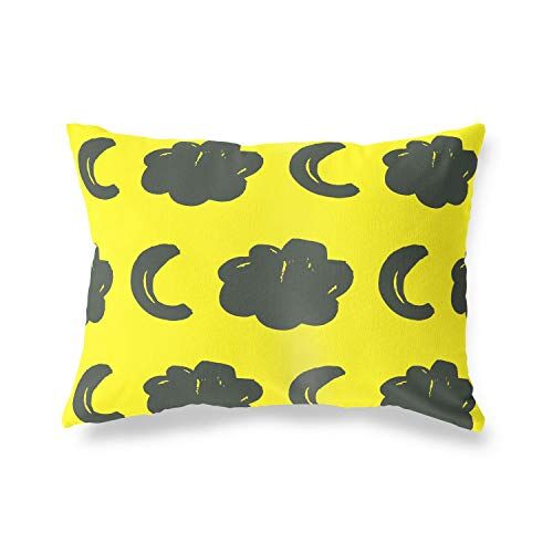 Bonamaison Neon Giallo-Fumi Fodera per Cuscino Cotone e Copricuscini Federa per Divano Casa Soggiorno Camera da Letto Decorazione Interni ed Esterni, 35x50 Cm Progettata e Prodotta in Turchia