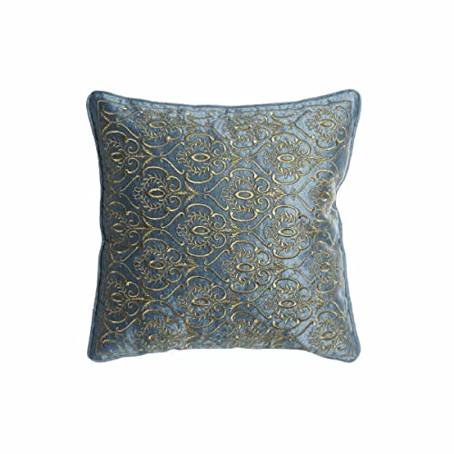 Home Decor Cuscino Dkd  Blu Poliestere Velluto Dorato (45 X 10 X 45 Cm)