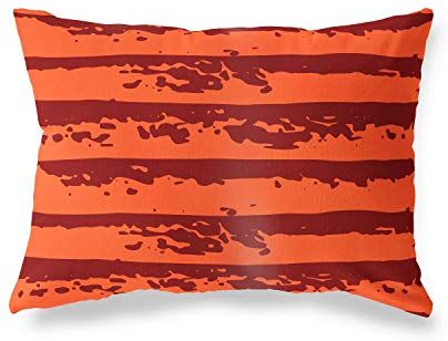 Bonamaison Arancio-Bordeaux Fodera per Cuscino Cotone e Copricuscini Federa per Divano Casa Soggiorno Camera da Letto Decorazione Interni ed Esterni, 35x50 Cm Progettata e Prodotta in Turchia