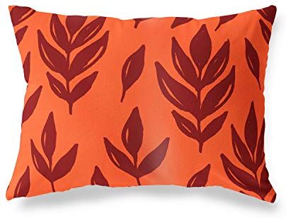 Bonamaison Arancio-Bordeaux Fodera per Cuscino Cotone e Copricuscini Federa per Divano Casa Soggiorno Camera da Letto Decorazione Interni ed Esterni, 45x60 Cm Progettata e Prodotta in Turchia