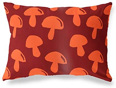 Bonamaison Arancio-Bordeaux Fodera per Cuscino Cotone e Copricuscini Federa per Divano Casa Soggiorno Camera da Letto Decorazione Interni ed Esterni, 45x60 Cm Progettata e Prodotta in Turchia