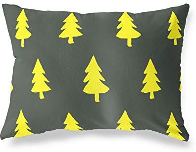 Bonamaison Neon Giallo-Fumi Fodera per Cuscino Cotone e Copricuscini Federa per Divano Casa Soggiorno Camera da Letto Decorazione Interni ed Esterni, 35x50 Cm Progettata e Prodotta in Turchia