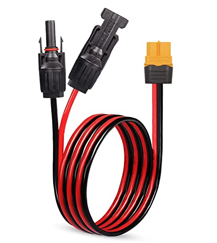 YAODHAOD XT60 cavo solare 3mm ² 15cm, spina solare al cavo adattatore XT60, cavo di alimentazione spina di ricarica solare per centrale elettrica portatile(XT60 to Cavo solare 60CM 12AWG)