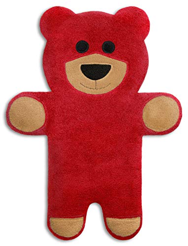 Leschi CUSCINO RISCALDABILE  per la pancia, la schiena e la zona lombare/Per coliche dei neonati e il ciclo/Per microonde, con semi di grano/Cuscino termico per bambini/Teddy l’orso, rosso