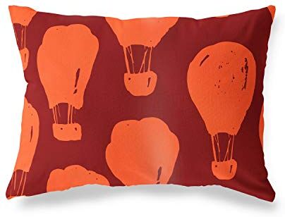 Bonamaison Arancio-Bordeaux Fodera per Cuscino Cotone e Copricuscini Federa per Divano Casa Soggiorno Camera da Letto Decorazione Interni ed Esterni, 45x60 Cm Progettata e Prodotta in Turchia