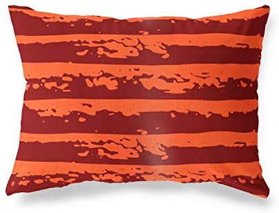 Bonamaison Arancio-Bordeaux Fodera per Cuscino Cotone e Copricuscini Federa per Divano Casa Soggiorno Camera da Letto Decorazione Interni ed Esterni, 45x60 Cm Progettata e Prodotta in Turchia