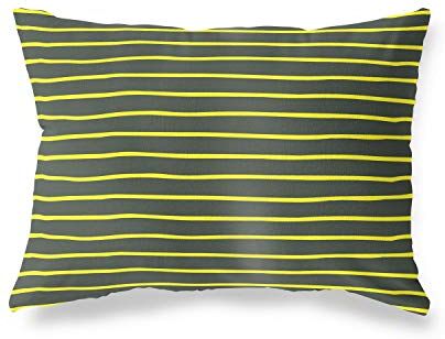 Bonamaison Neon Giallo-Fumi Fodera per Cuscino Cotone e Copricuscini Federa per Divano Casa Soggiorno Camera da Letto Decorazione Interni ed Esterni, 35x50 Cm Progettata e Prodotta in Turchia