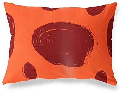 Bonamaison Arancio-Bordeaux Fodera per Cuscino Cotone e Copricuscini Federa per Divano Casa Soggiorno Camera da Letto Decorazione Interni ed Esterni, 35x50 Cm Progettata e Prodotta in Turchia