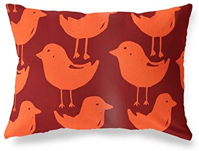 Bonamaison Arancio-Bordeaux Fodera per Cuscino Cotone e Copricuscini Federa per Divano Casa Soggiorno Camera da Letto Decorazione Interni ed Esterni, 45x60 Cm Progettata e Prodotta in Turchia