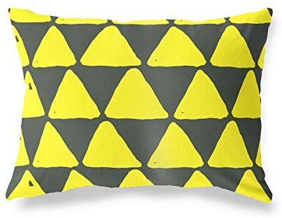 Bonamaison Neon Giallo-Fumi Fodera per Cuscino Cotone e Copricuscini Federa per Divano Casa Soggiorno Camera da Letto Decorazione Interni ed Esterni, 35x50 Cm Progettata e Prodotta in Turchia