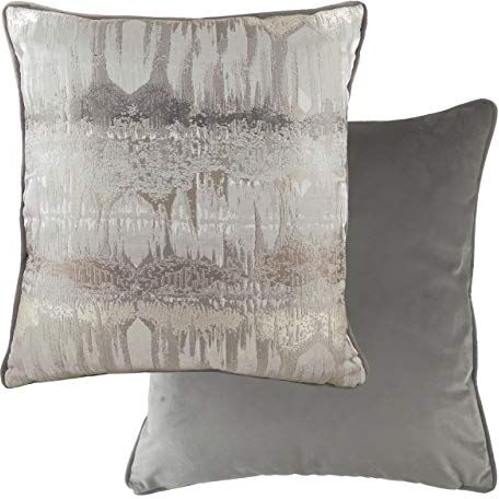 Evans Lichfield Cuscino Imbottito in Poliestere Inca, Grigio Acciaio, 43 x 43 cm