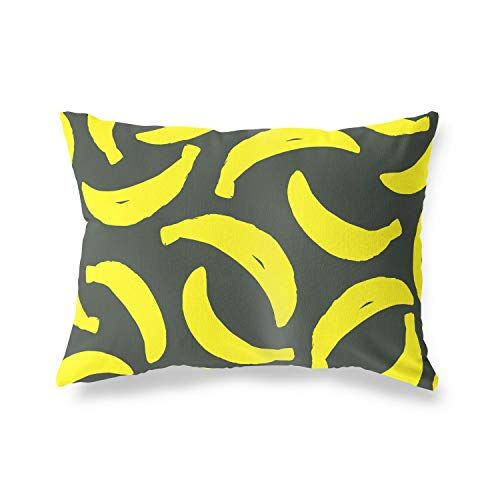 Bonamaison Neon Giallo-Fumi Fodera per Cuscino Cotone e Copricuscini Federa per Divano Casa Soggiorno Camera da Letto Decorazione Interni ed Esterni, 35x50 Cm Progettata e Prodotta in Turchia