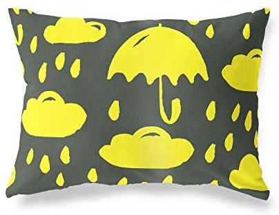 Bonamaison Neon Giallo-Fumi Fodera per Cuscino Cotone e Copricuscini Federa per Divano Casa Soggiorno Camera da Letto Decorazione Interni ed Esterni, 35x50 Cm Progettata e Prodotta in Turchia