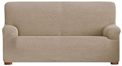 Eysa Italia Dorian Copridivano Bielastico, Ciniglia, Beige, 140 a 170 cm/2 posti