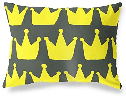 Bonamaison Neon Giallo-Fumi Fodera per Cuscino Cotone e Copricuscini Federa per Divano Casa Soggiorno Camera da Letto Decorazione Interni ed Esterni, 35x50 Cm Progettata e Prodotta in Turchia