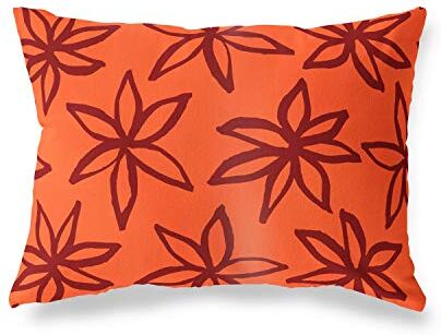 Bonamaison Arancio-Bordeaux Fodera per Cuscino Cotone e Copricuscini Federa per Divano Casa Soggiorno Camera da Letto Decorazione Interni ed Esterni, 45x60 Cm Progettata e Prodotta in Turchia